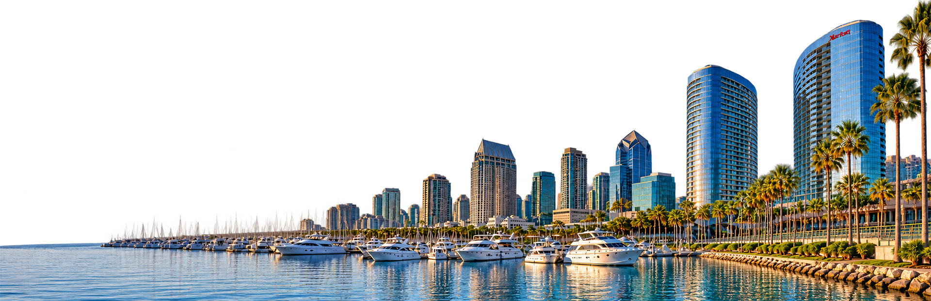 San Diego skyline and marina
