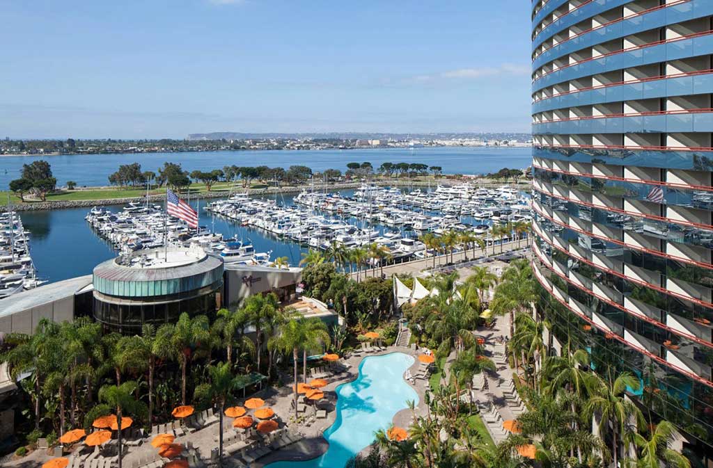 The Marriott Marquis San Diego Marina on the waterfront